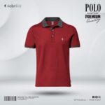 Fabrilife Single Jersey Knitted Cotton Polo - Red