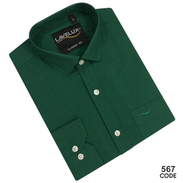 GREEN SOLID SHIRT FOR MEN